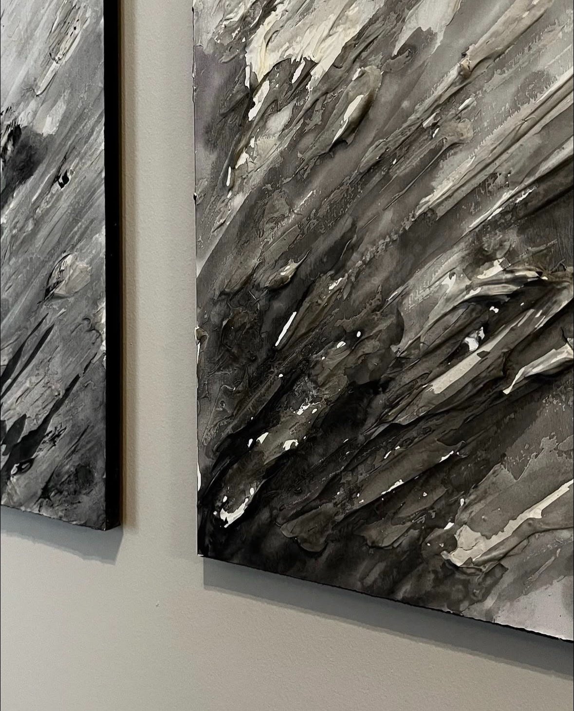Diptych abstract painting