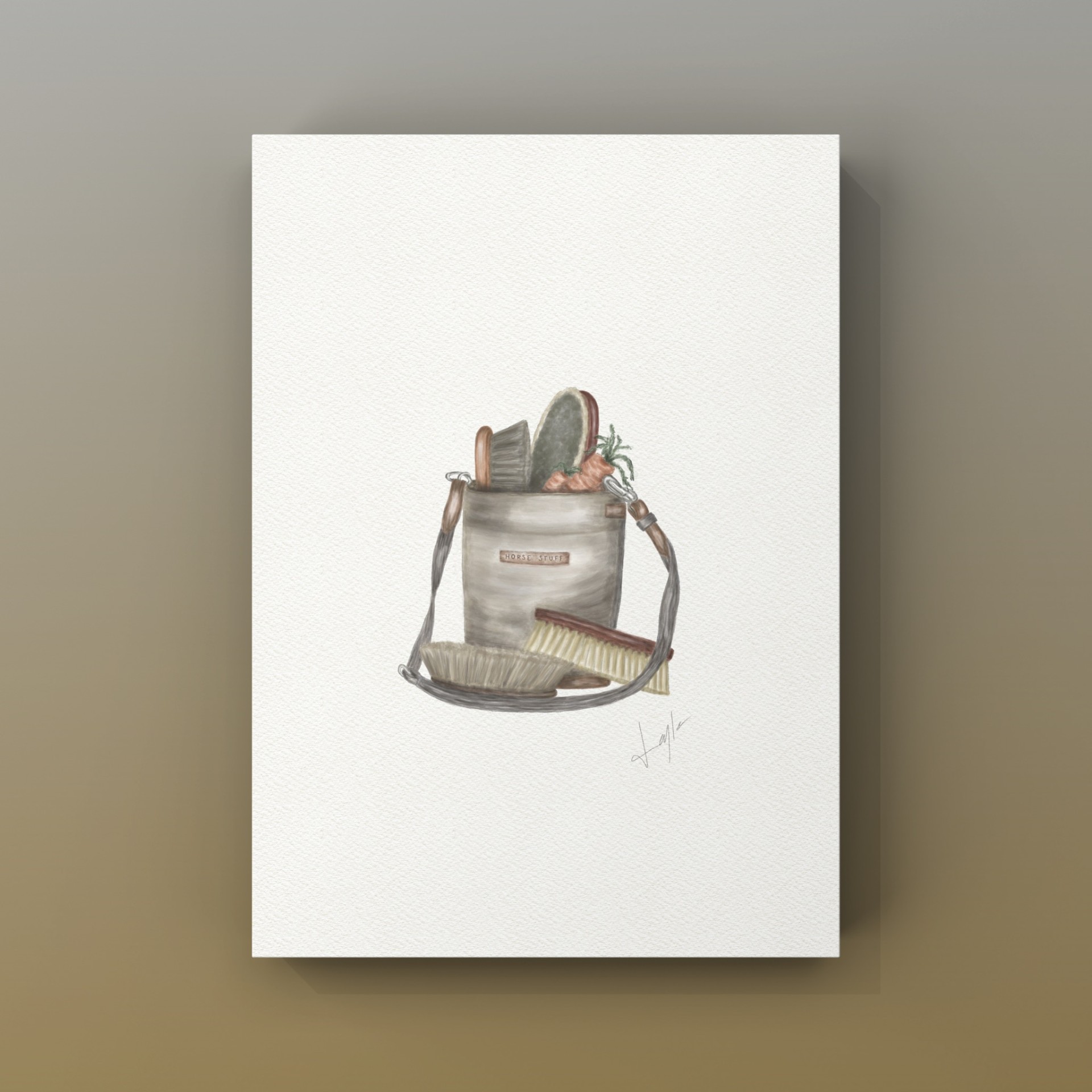 Watercolor Grooming Bag digital art