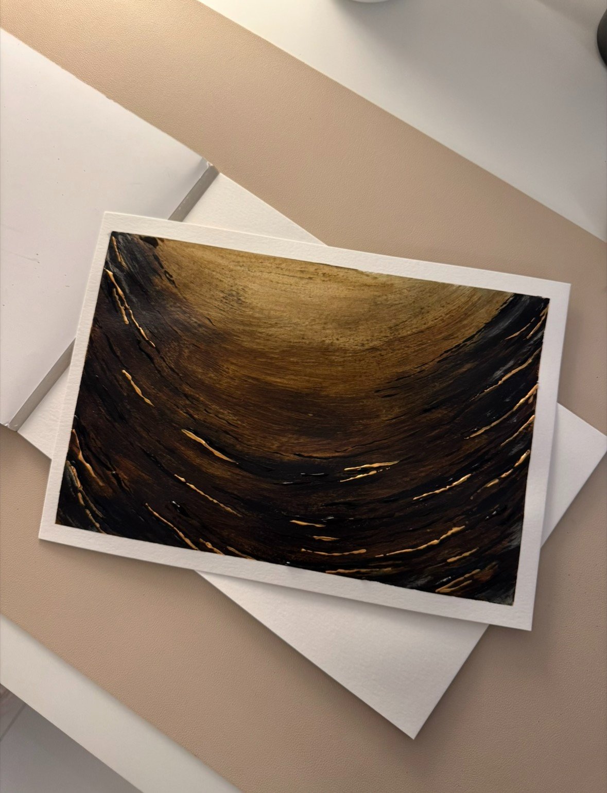 Tierra abstract painting on paper